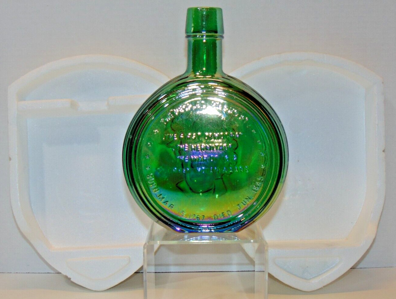 Wheaton Nuline Presidential Commemorative Glass Decanter ~ 8" ~ ANDREW JACKSON