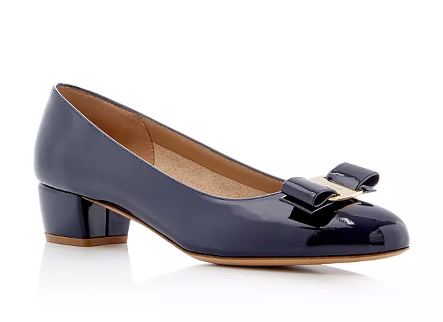 Salvatore Ferragamo Vara Bow Pump Shoe Size 5.5 - Oxford Blue for sale  online | eBay