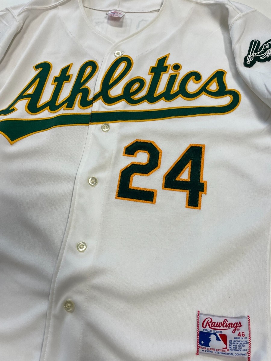 RICKEY HENDERSON 1989 WORLD SERIES OAKLAND A's RAWLINGS AUTHENTIC