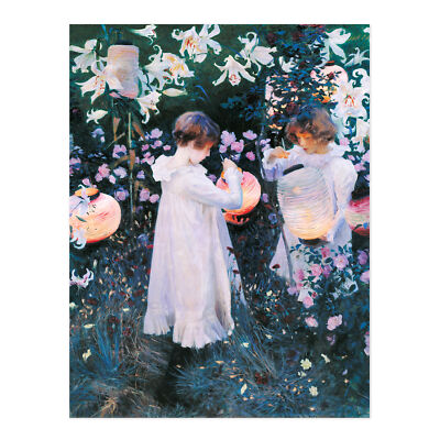 John Singer Sargent Nelke Lilie Rose Kunstplakat Kunstdruck Leinwand 30x40 cm