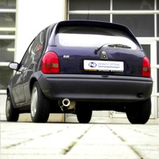 FOX Endschalldämpfer 1x90mm gerade mit Absorber für Opel Corsa B ab Bj.92