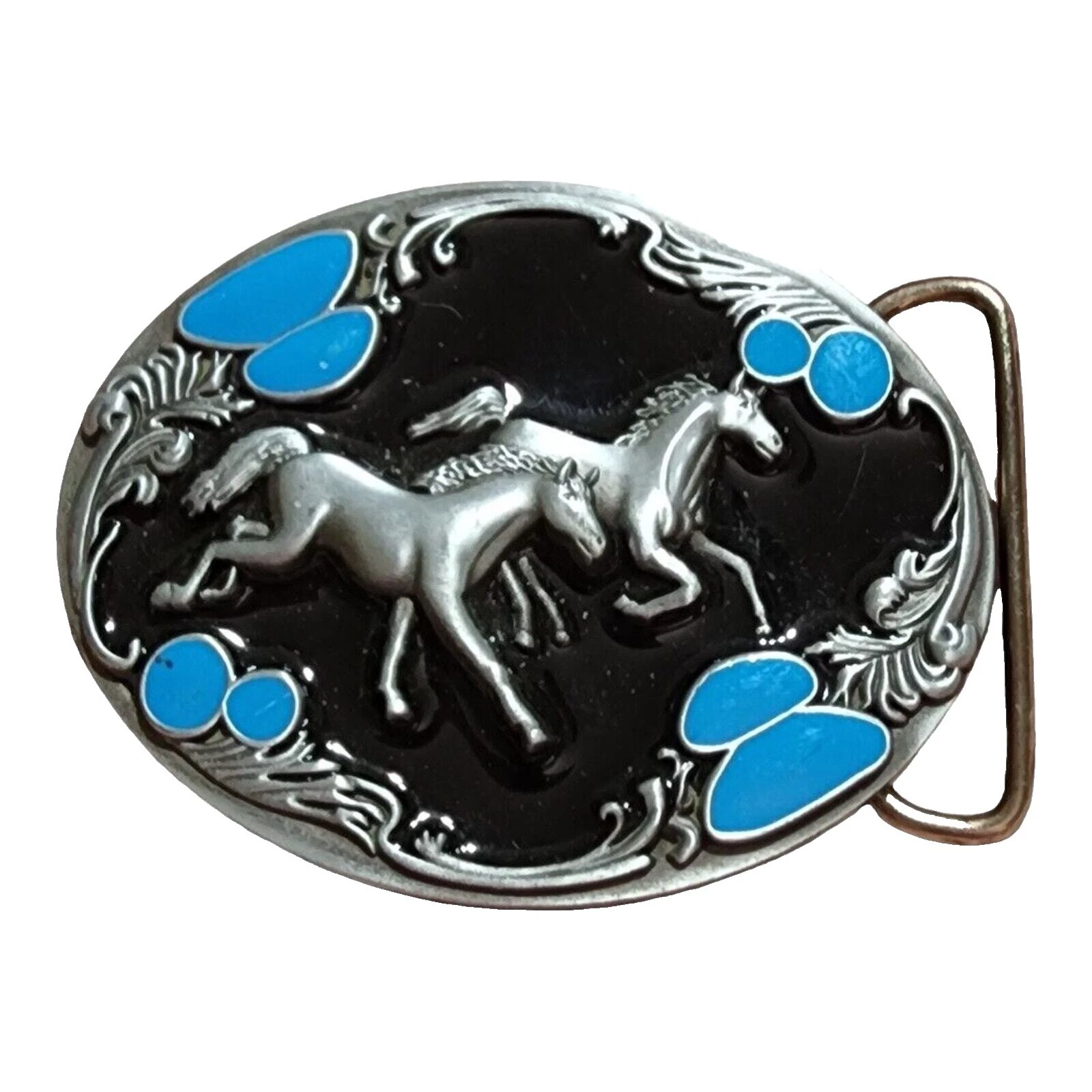 Negro Original Vaqueros y Viejo Oeste Hebillas Vintage