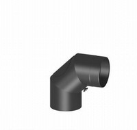 Rauchrohr-Bogen 0-90° Verstellbar Ø 150 Mm Grau Mit TüR Rohrbogen Kaminrohr