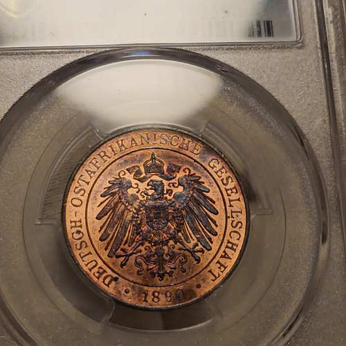 German East Africa, Wilhelm II, Pesa 1890, PCGS MS 65 RB - Video 1 of 1
