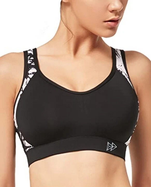 Yvette Sports Bra Women High Impact Gym Running Super Full Support