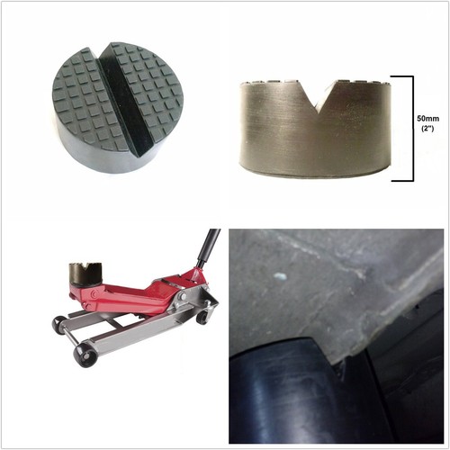 1 Pcs 75mm*50mm Car Extra Large Slotted Rubber Jack Pad Frame Rail