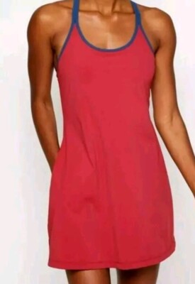 FOURLAPS Vitality Dress Women's S Red Velvet Midnight Athletic Tennis NWT $118