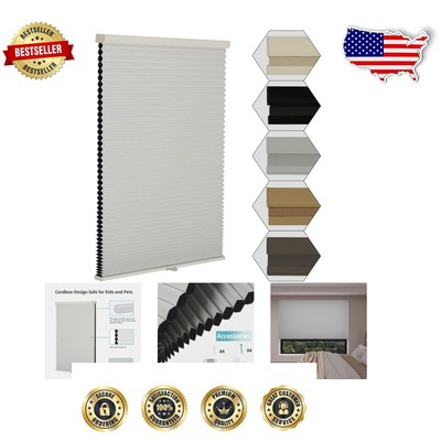 Cordless Blackout Cellular Shades - 21'' Wide, Light Blocking & Elegant Design