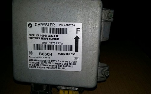 Chrysler Voyager 98 Airbag Steuergerät BOSCH 0285001093