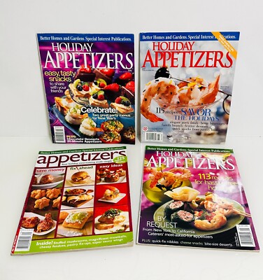 Better Homes and Gardens - Holiday Appetizers Magazine Lot of 4