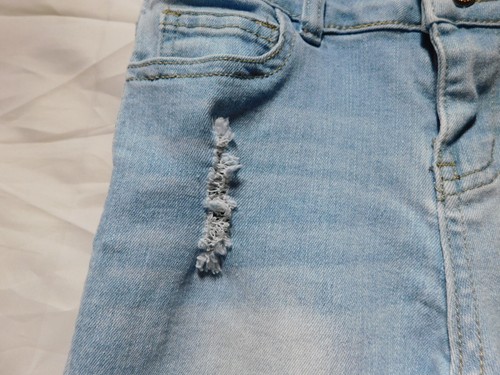 Youth Girls Denim Diva Jeans Pants Size 12 Distressed Ankle - Picture 6 of 17
