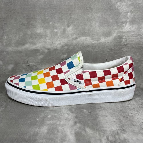 VANS Multi Color Checkered Slip On Women's Flats Loafers Size 7 - Picture 8 of 14