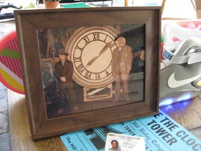 Back to the Future 3 Doc Brown & Marty McFly / 8"x10" Repro Clock Photo Prop
