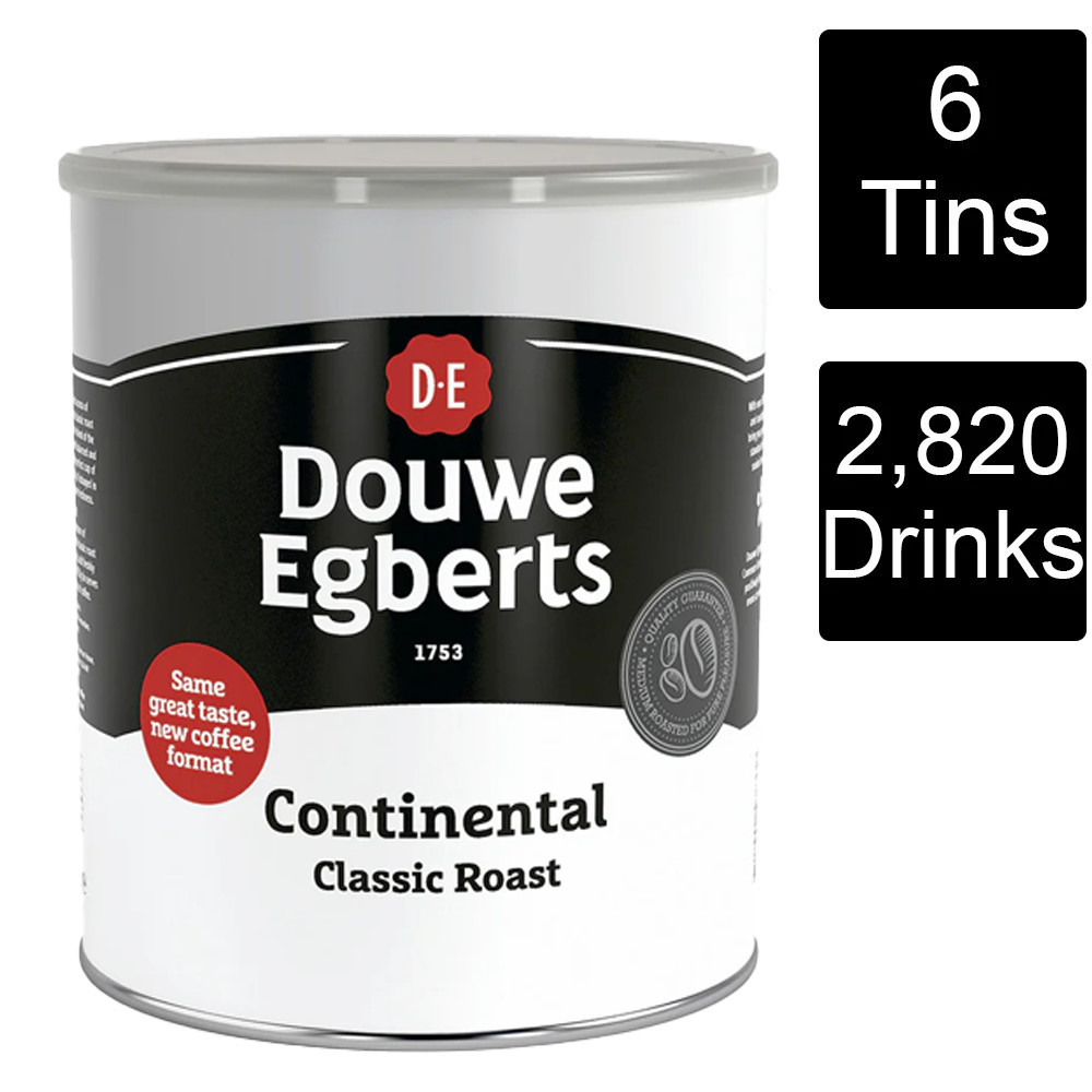 Douwe Egberts Continental Classic Roast Instant Coffee Tin 6 x 750g