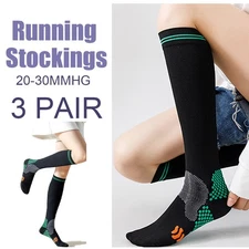 3 Pairs Copper Compression Socks 20-30 mmHg Moisture Wicking Support Stockings