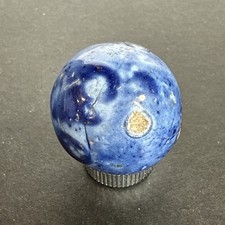 Vintage German Handmade Clay Blue Bennington Marble 1.02" Antique MIB Shooter
