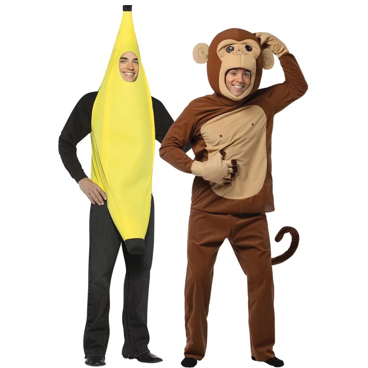 Adult Banana and Monkey Couple Costumes | eBay