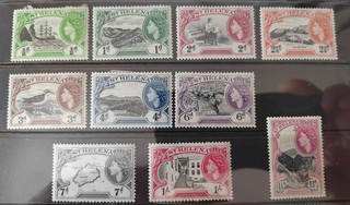 ST HELENA 1953 QEII SG153 162 PART SET TO 1/ MOUNTED MINT