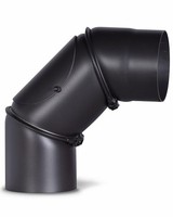 Firefix Rauchrohrbogen 90° Ø 120 Mm Schwarz