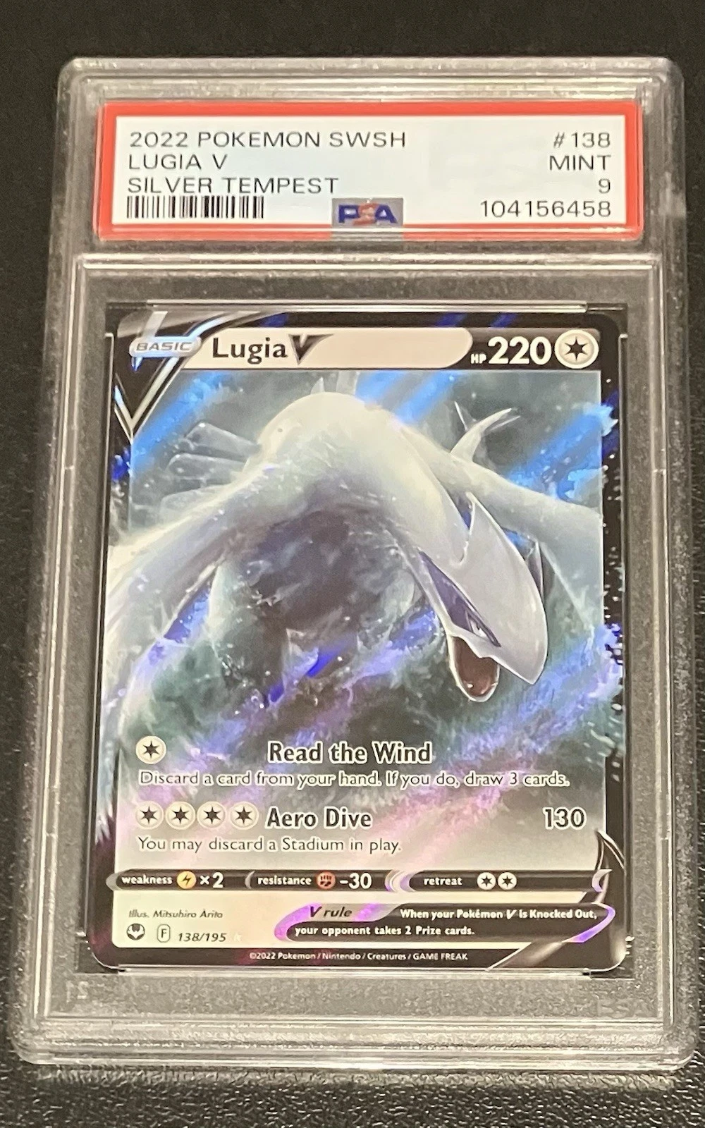 pokemon tcg silver tempest 138 195 lugia v card VSTAR (202/195) [Sword & Shield: Tempest]  Galactic Gamez It comes protected in a magnetic acrylic case Lugia V - 138/195 -