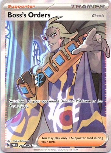 BOSS'S ORDERS (GHETSIS) 248/193 UR PALDEA EVOLVED POKEMON HOLO NM