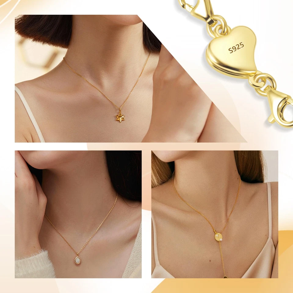 Necklace Extenders Gold Magnetic Necklace Clasp Bracelet Clasps and Closures - Image 4 of 4