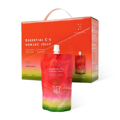 Konjac Jelly Watermelon Plant Based Collagen Drinkable Pouch 10 Pack EVERYDAZE