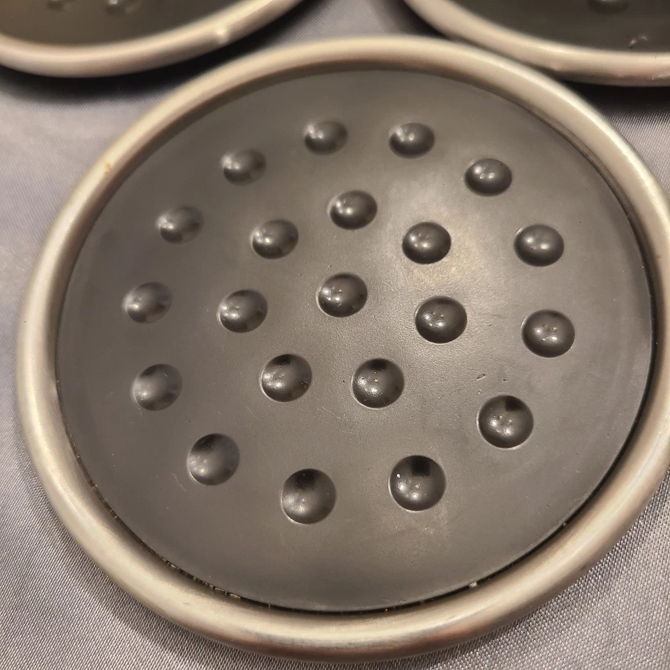 Interdesign Stainless Steel Plastic Drinks 8 Doto Coasters RARE Kitchen Black  - Image 4 of 4