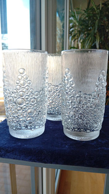 Drei schwere Gläser Longdrink / Wasser - CHARLOTTENHÜTTE / GOEBEL- Höhe 13,5 cm