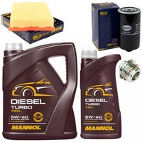 MotoröL Filter Set 5W40 6 Liter + ÖLablassschraube FüR VW Transporter IV Bus 2.5