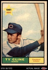 1961 Topps #421 Ty Cline Indians SHORT-PRINT 4 - VG/EX