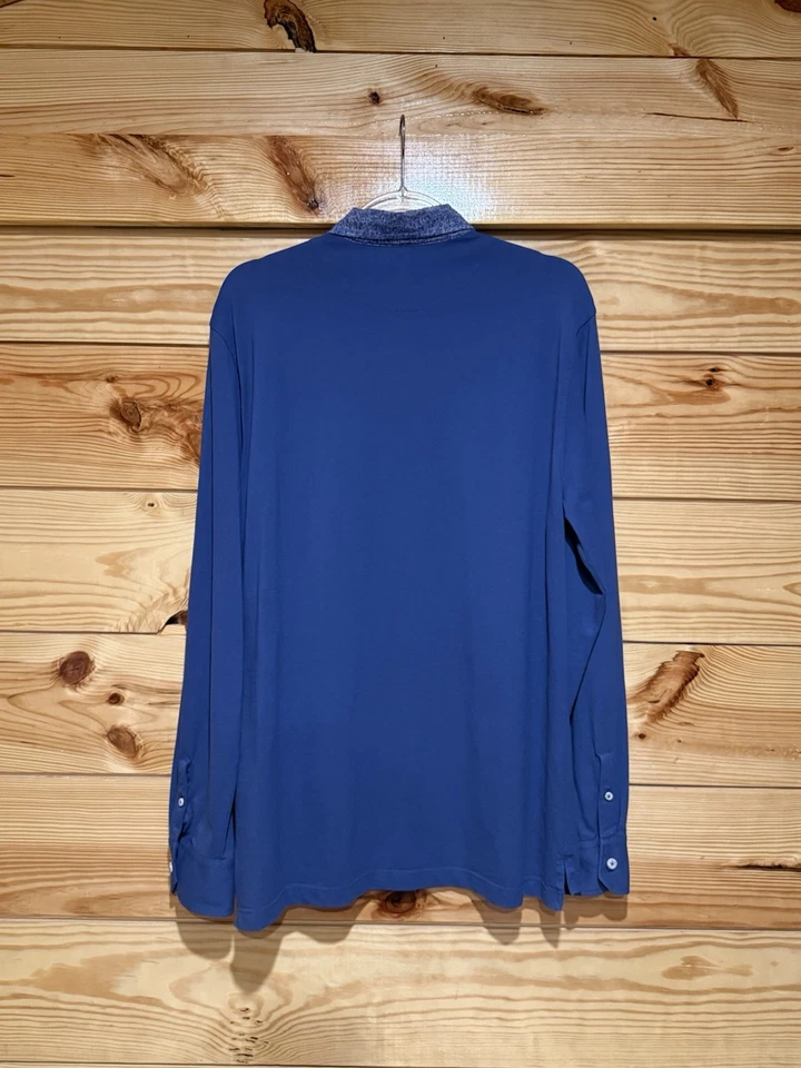 Harmont & Blaine Men 3XL Narrow Fit Casual Shirt Blue Cotton Embroidered Logo LS - Image 2 of 4