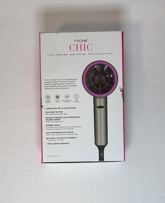 Tyche Chic Hair Blow Dryer - Gray & Pink *NEW*