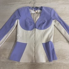 Blazer donna Elisabetta Franchi viola e panna taglia 40