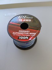 16 Gauge Car Audio Primary Wire 100ft Blue Remote, Power/Ground Electrical