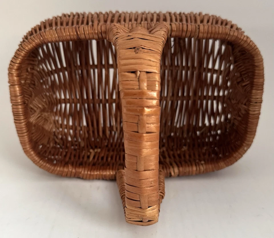 Flechtkorb Bastkorb Weidenkorb Einkaufskorb Geschenkkorb mit Henkel Körbchen - Bild 4 von 4