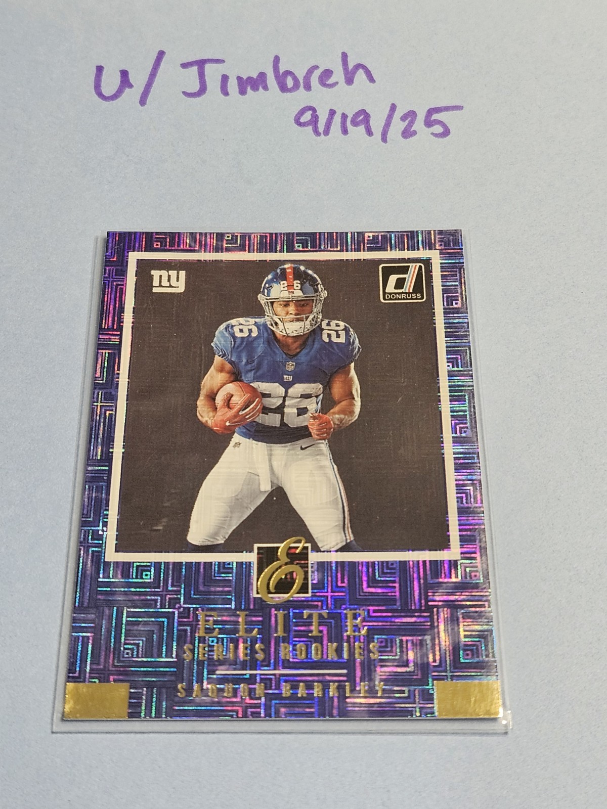 2018 Panini Donruss - The Elite Series Rookies Saquon Barkley #ESR-6 (RC) Giants