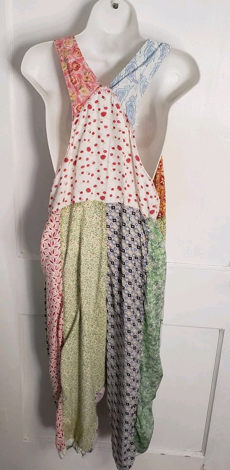 Sacred Threads Overalls Romper Patchwork Boho Hip… - image 5