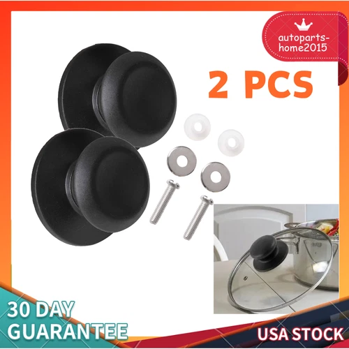 2-Pack Universal Pot Lid Knob Set Replacement for Crock Pots Pans & Cookware