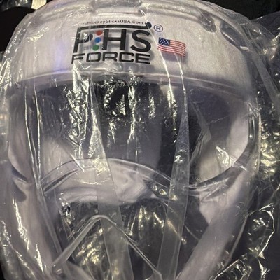 Field Hockey Face Mask Clear Force Transparent Penalty Corner  White Senior