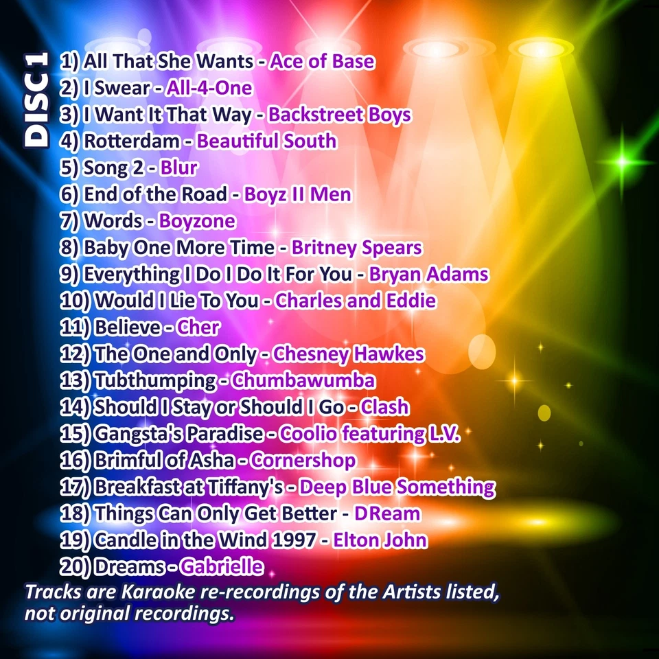 90's Karaoke. Mr Entertainer Big Hits Double CD+G/CDG Disc Set. Nineties - Image 2 of 3