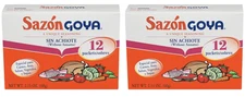 Goya Sazon without Annatto Seasoning, 2.11 oz Pack of 2