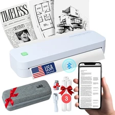 2025 Portable Wireless Inkless Thermal Printer – Bluetooth Mobile Printer for...