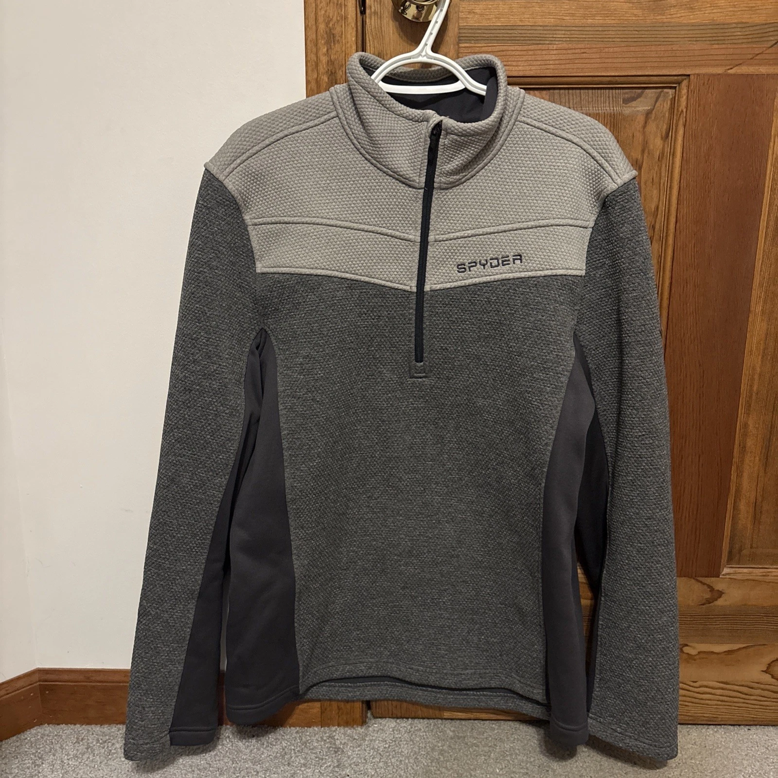 Spyder Encore Half Zip Fleece Jacket (L) Grey Large