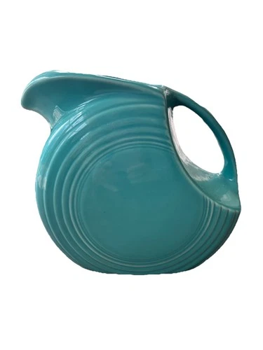 Fiesta Fiestaware Disk Water Pitcher Turquoise Blue Large 67 oz. Homer Laughlin