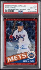 2020 TOPPS SILVER PACK 1985 CHROME PROMO #26 PETE ALONSO 1/5 PSA 10
