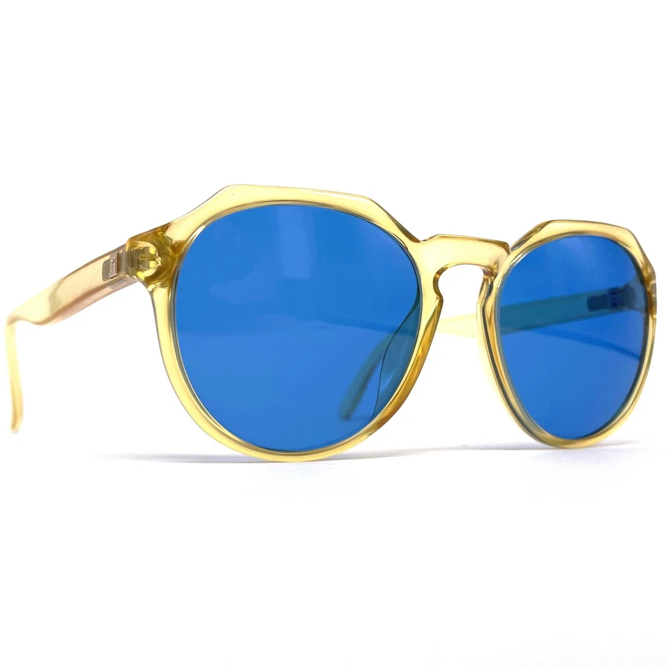NOS vintage PLAYBOY 4679 sunglasses - 1980's Austria - Medium - Yellow / Blue - Bild 4 von 4