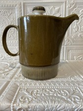 1970's poole pottery tea pot parkstone pattern green (4 large mugs)