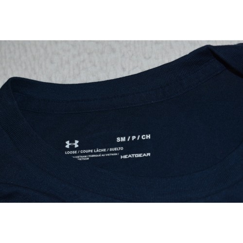 Under Armour Shirt Mens Size Small Loose Gym Performance HeatGear Blue - Picture 4 of 6