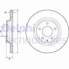 2x Bremsscheibe belüftet BG4693C DELPHI für MAZDA RX-8